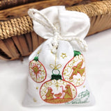 Sachê Bordado de Lavanda - BOLAS DE NATAL