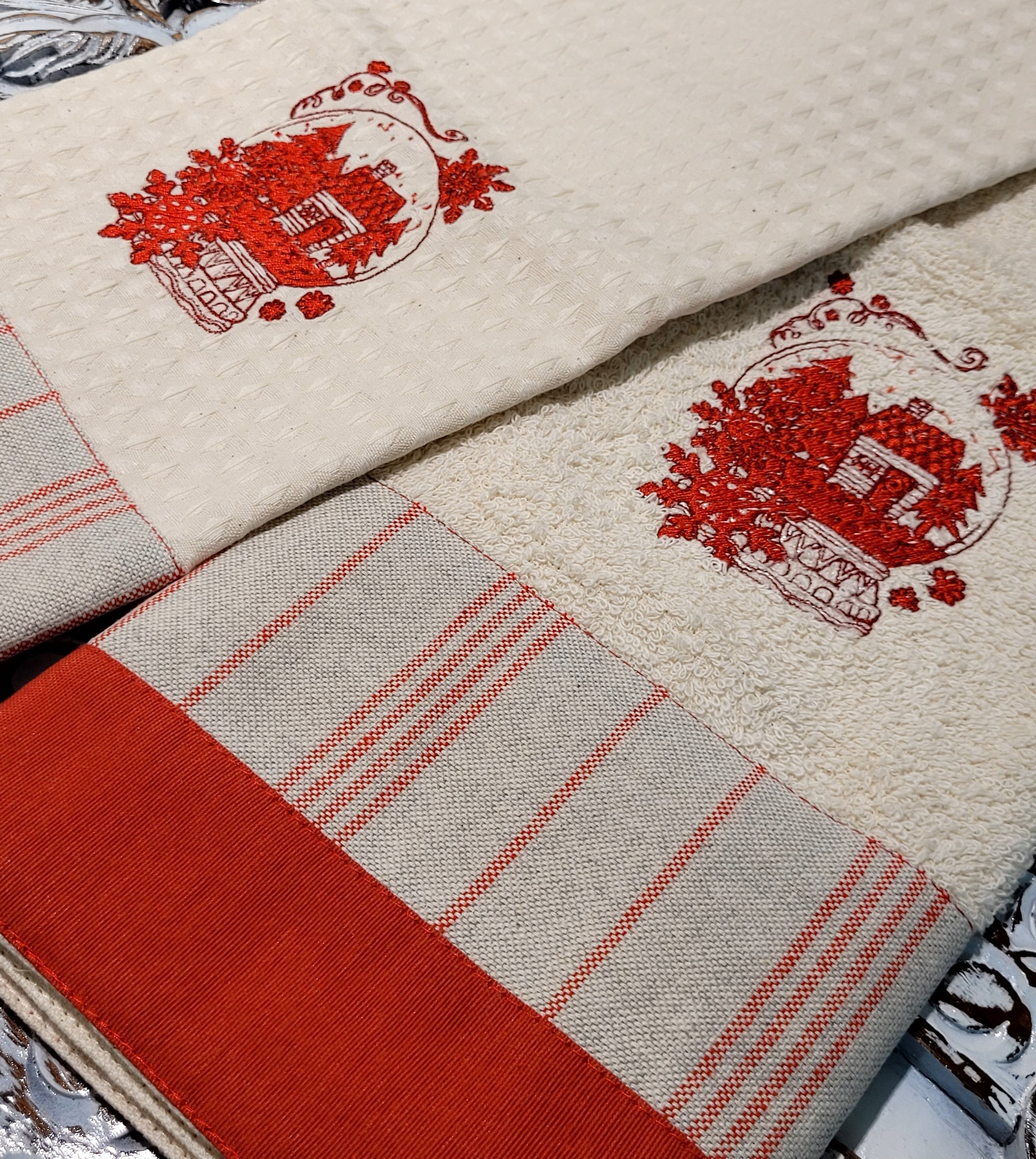 Kit Pano Cozinha + Felpo Natal GLOBO