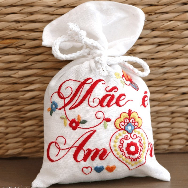 Kit Pano de Cozinha + Sachê Lavanda MÃE É AMOR